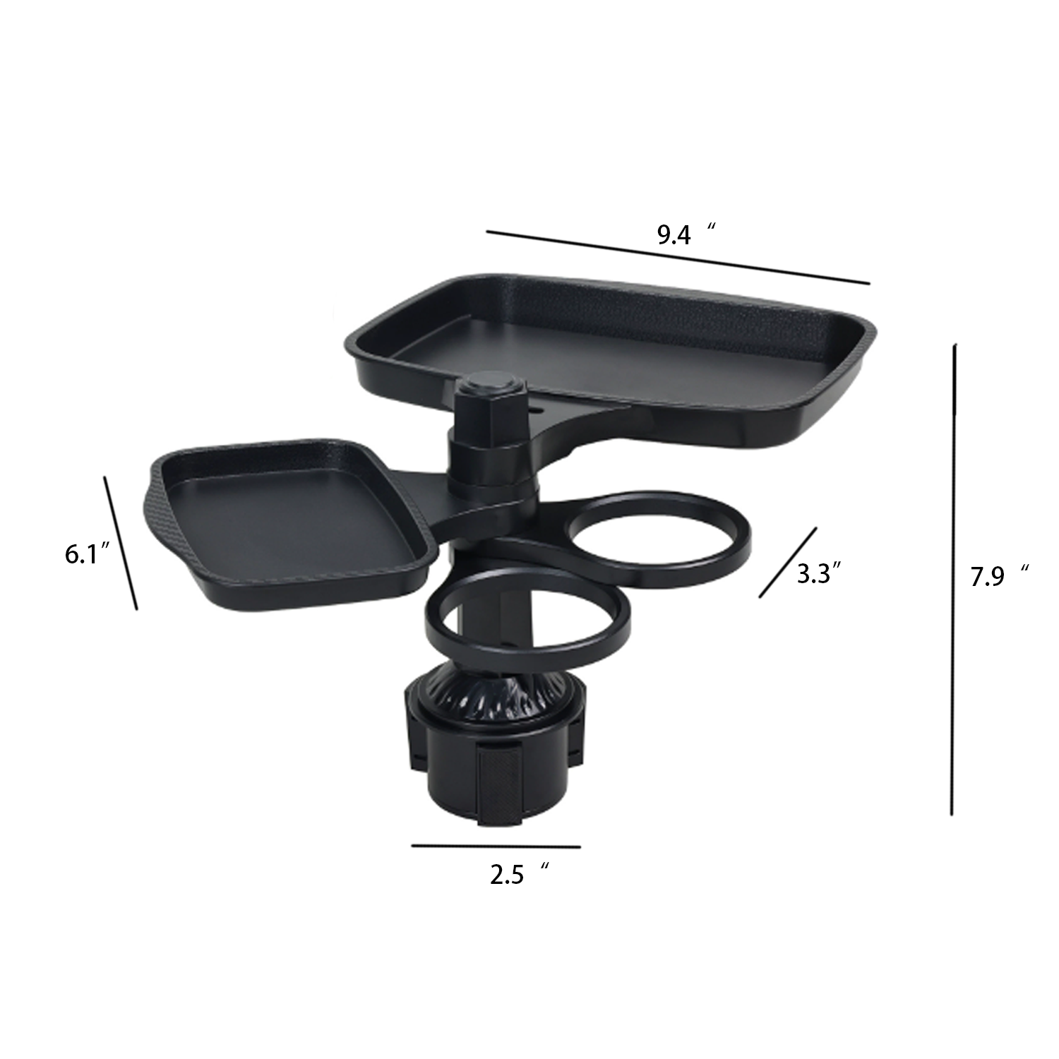 360 Degree Rotating Car Cup Holder Food Tray - Image 4