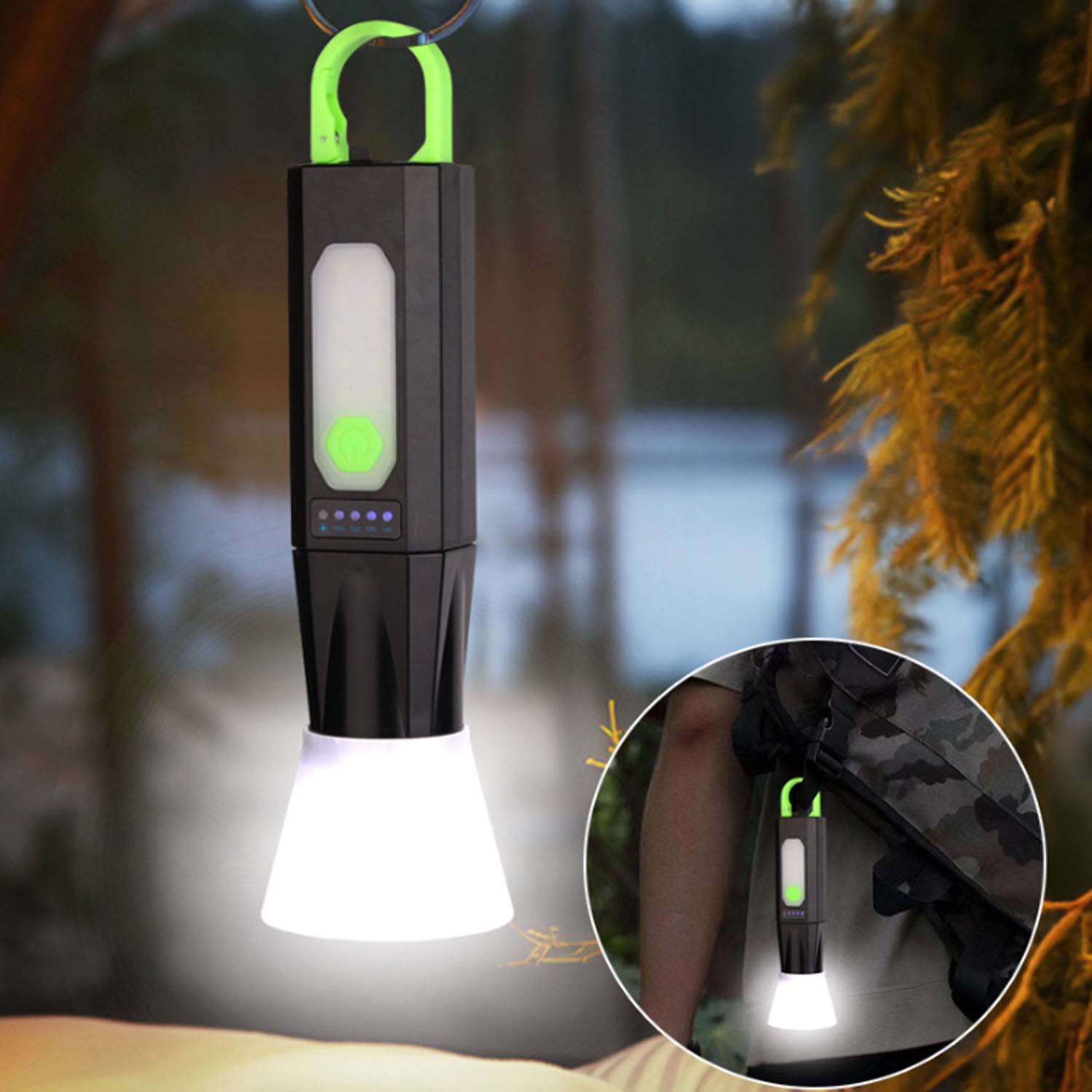 Rechargeable Adjustable LED Camping Flashlight for Emergency - Image 5