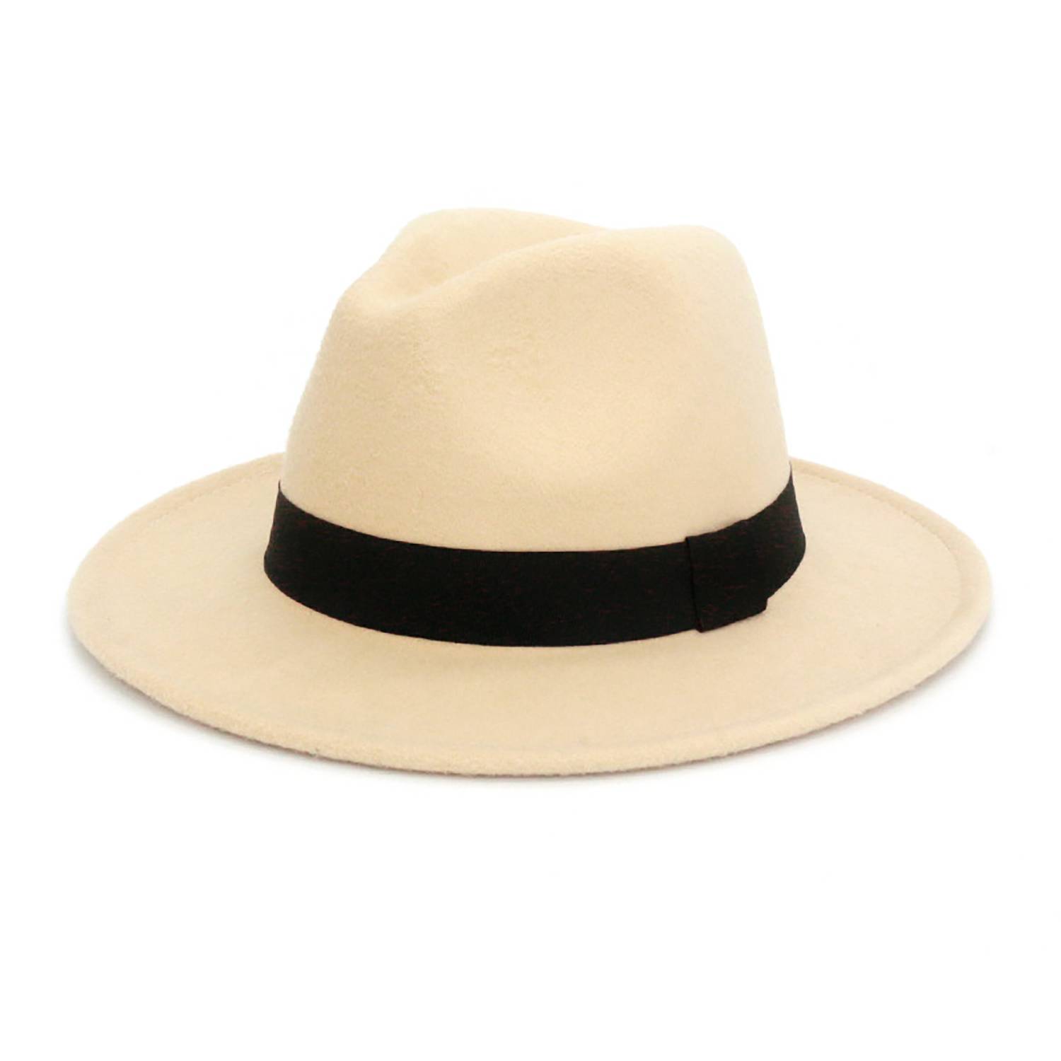 Unisex Vintage Wide Brim Fedora Hat - Image 4