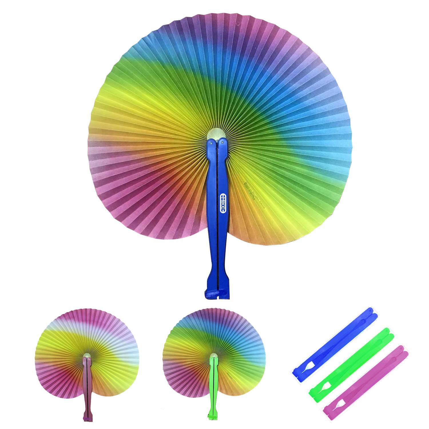 Rainbow Folding Fan