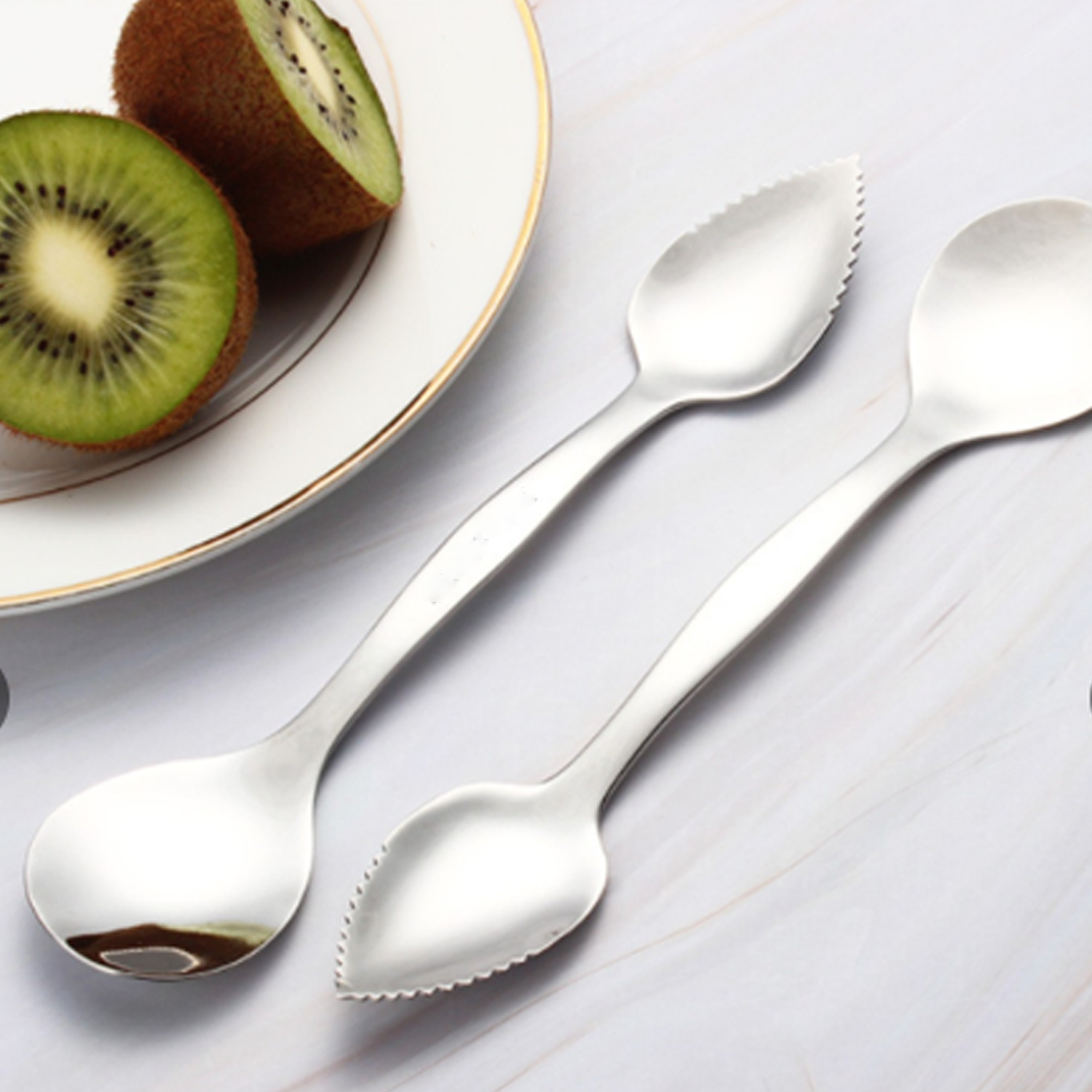 Stainless Steel Double Head Digging Spoon - Image 4