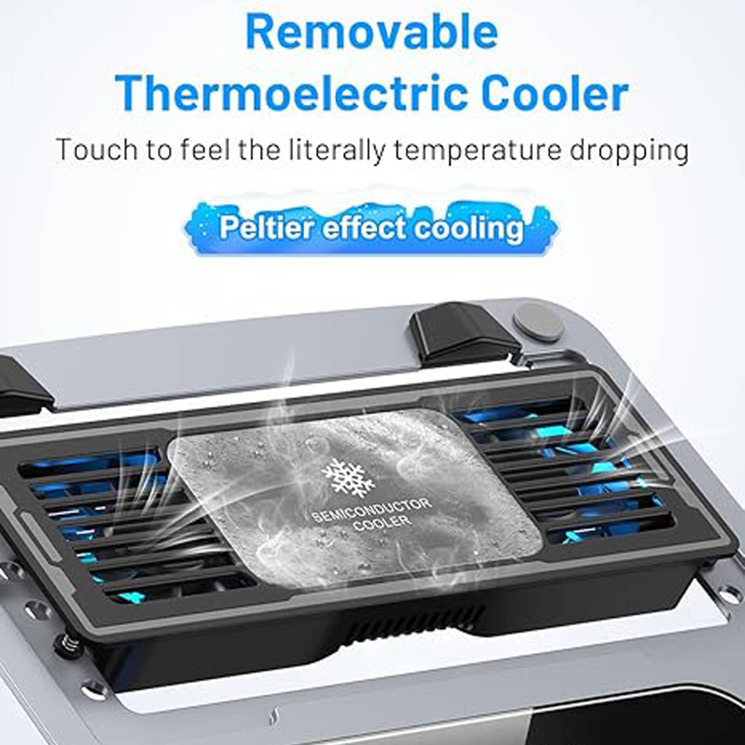 Semiconductor Laptop Cooler Stand - Adjustable Rotating Base - Image 4