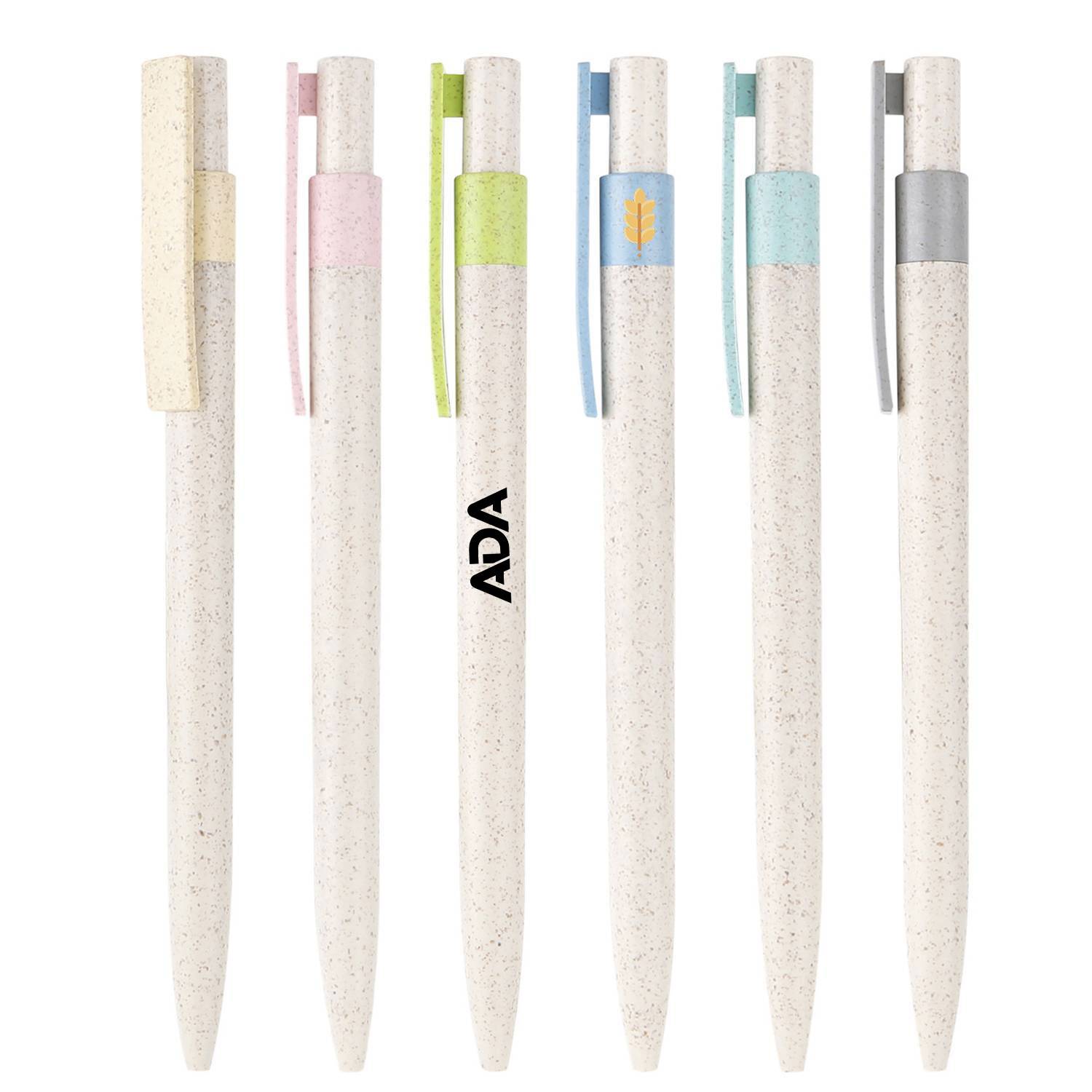 Eco-friendly Retractable Wheat Straw Ballpoint Pen