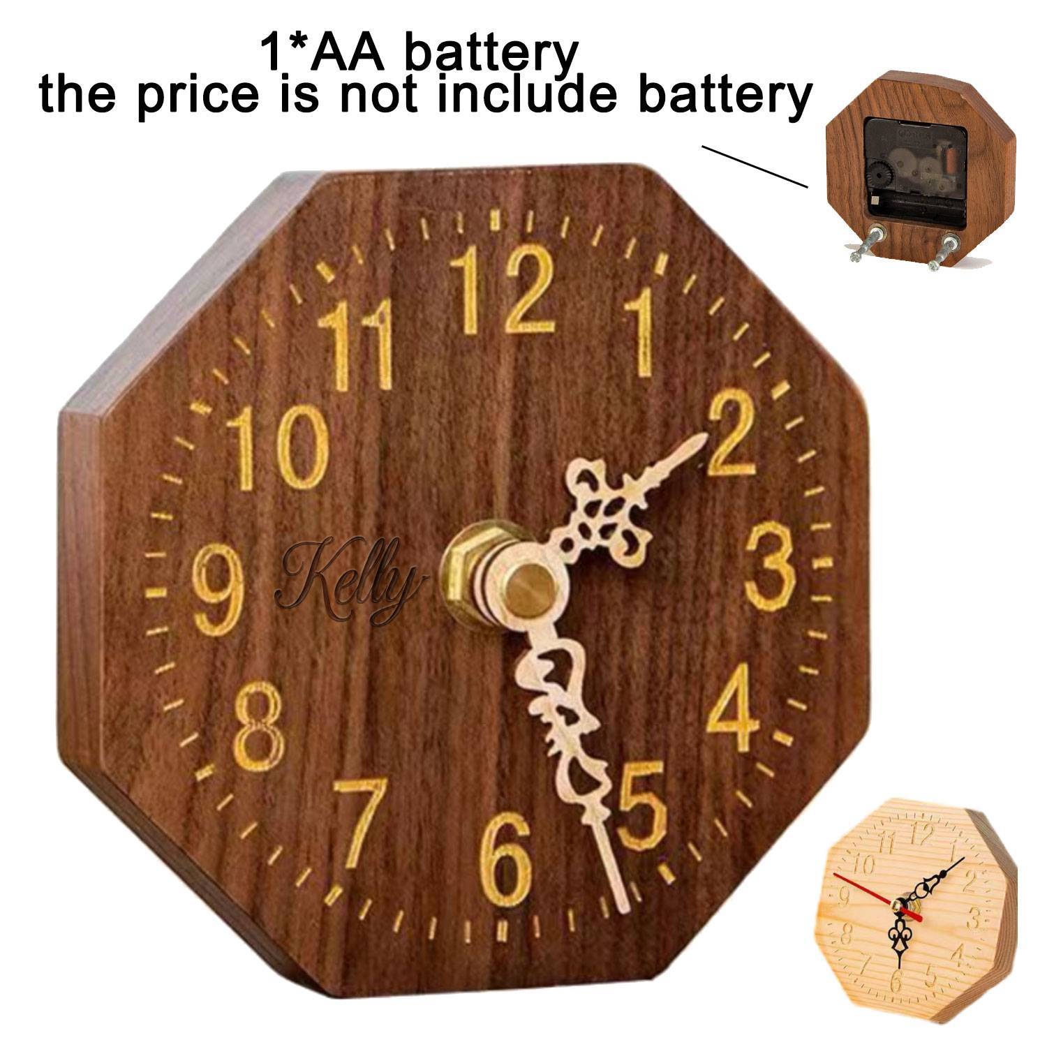 Wood Silent Desktop Decorative Clock