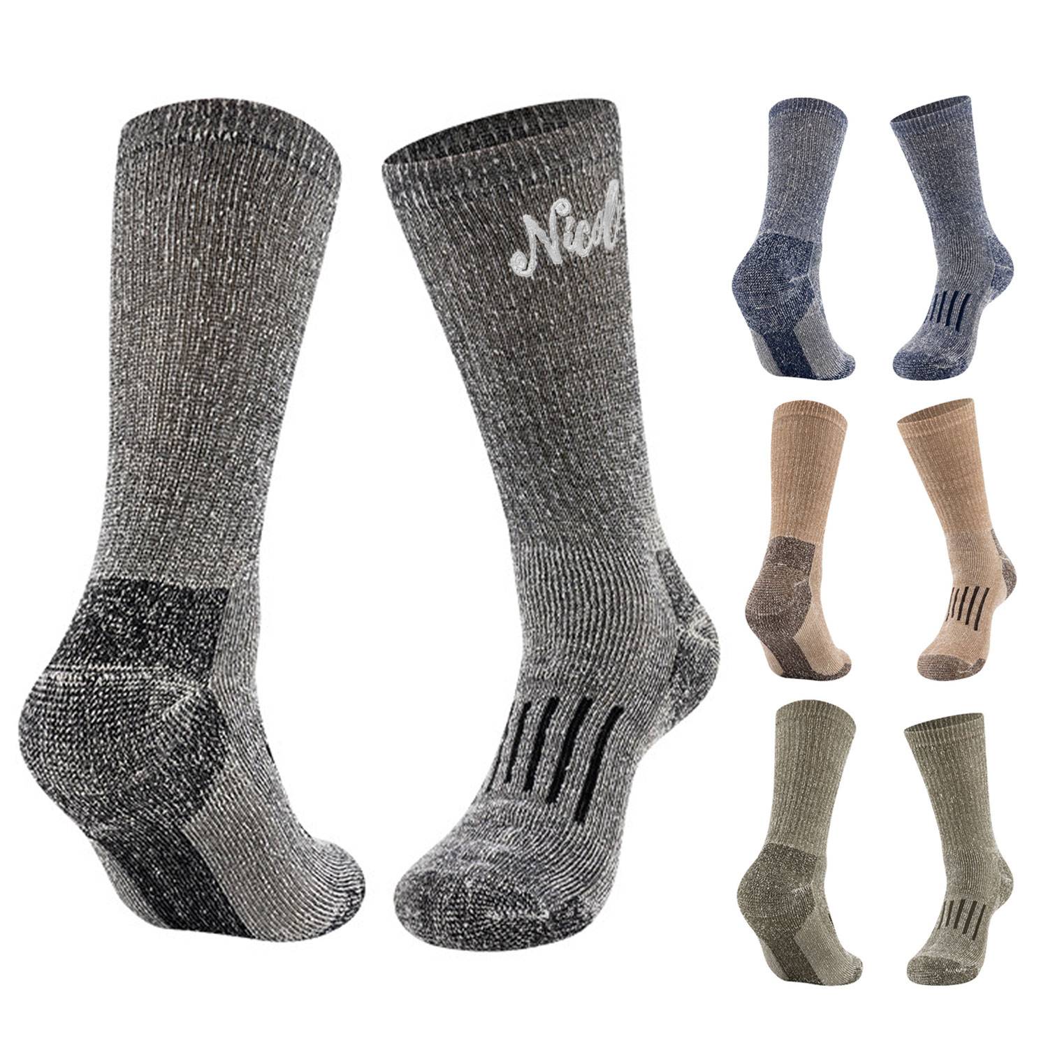 Unisex Moisture-Wicking Breathable Wool Ski Socks