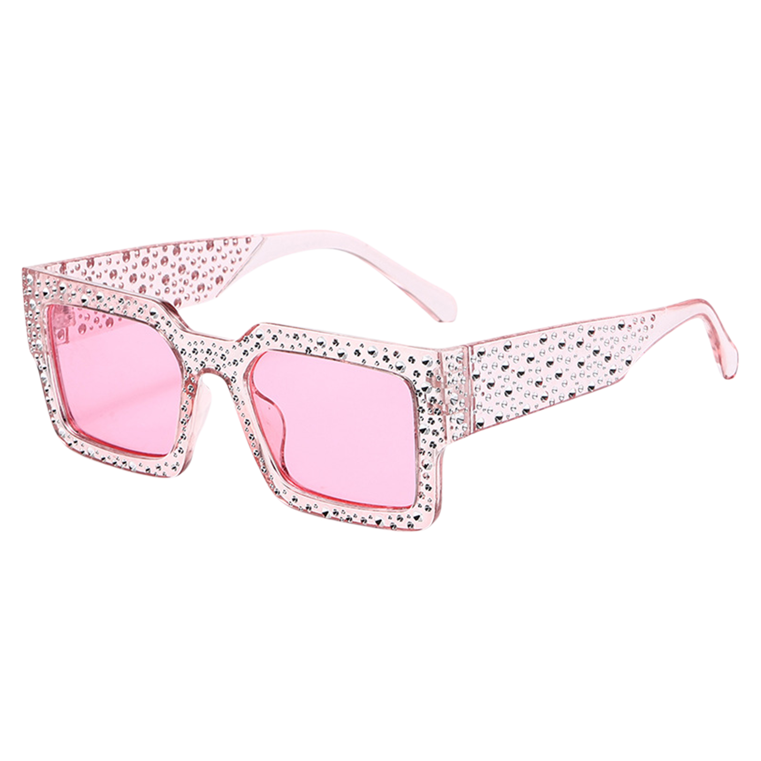 Rhinestone Square Plastic Sunglasses - Image 7