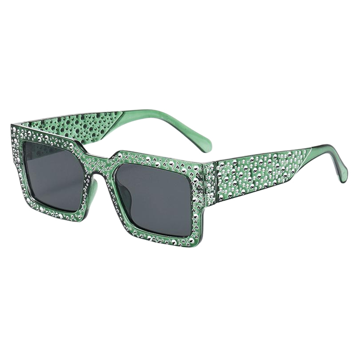 Rhinestone Square Plastic Sunglasses - Image 8