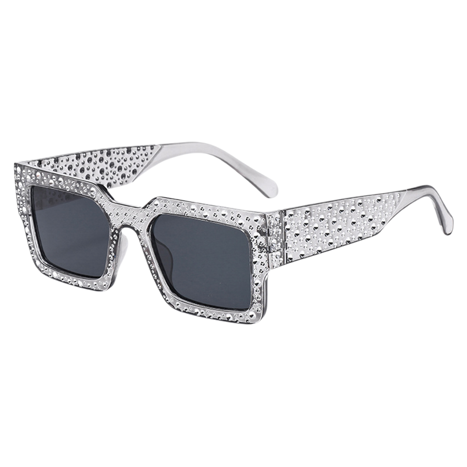Rhinestone Square Plastic Sunglasses - Image 6