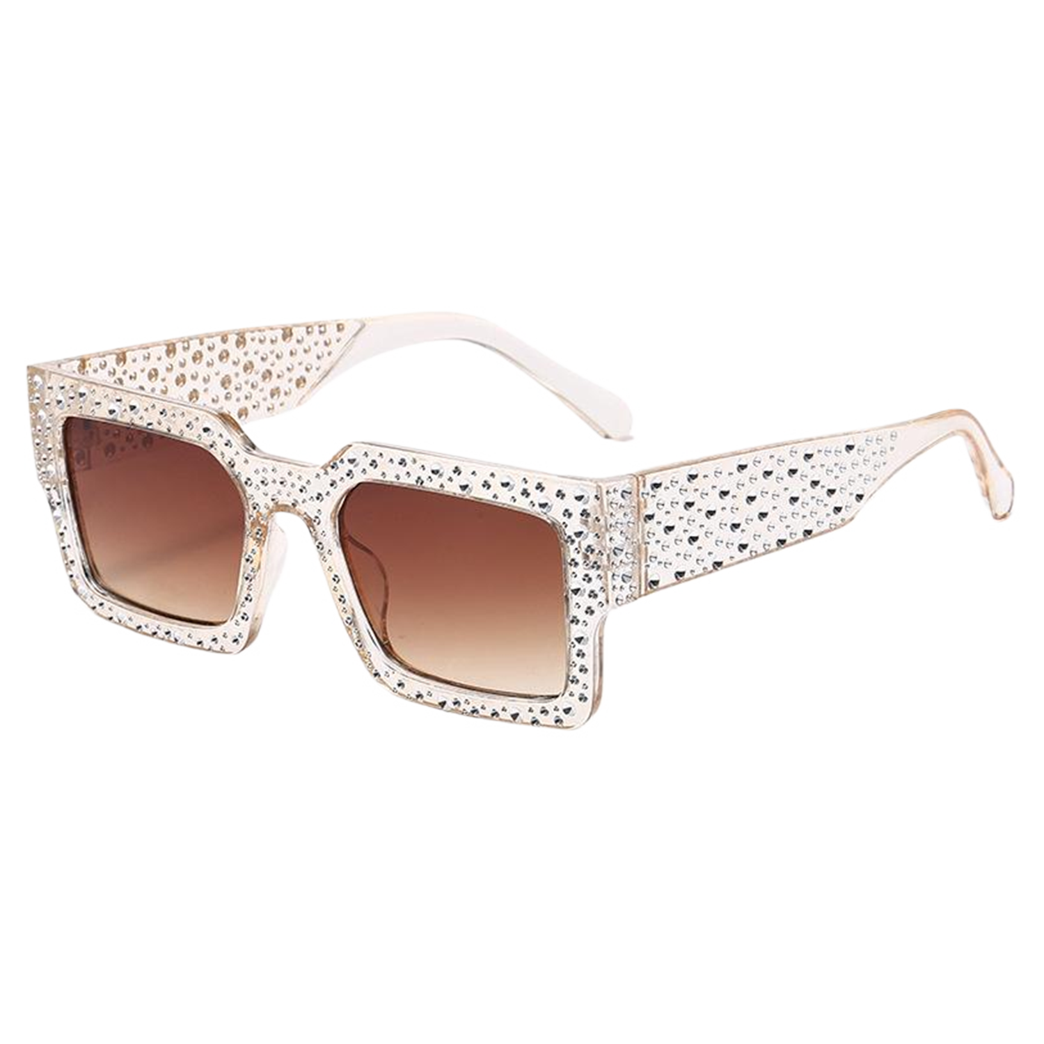 Rhinestone Square Plastic Sunglasses - Image 5