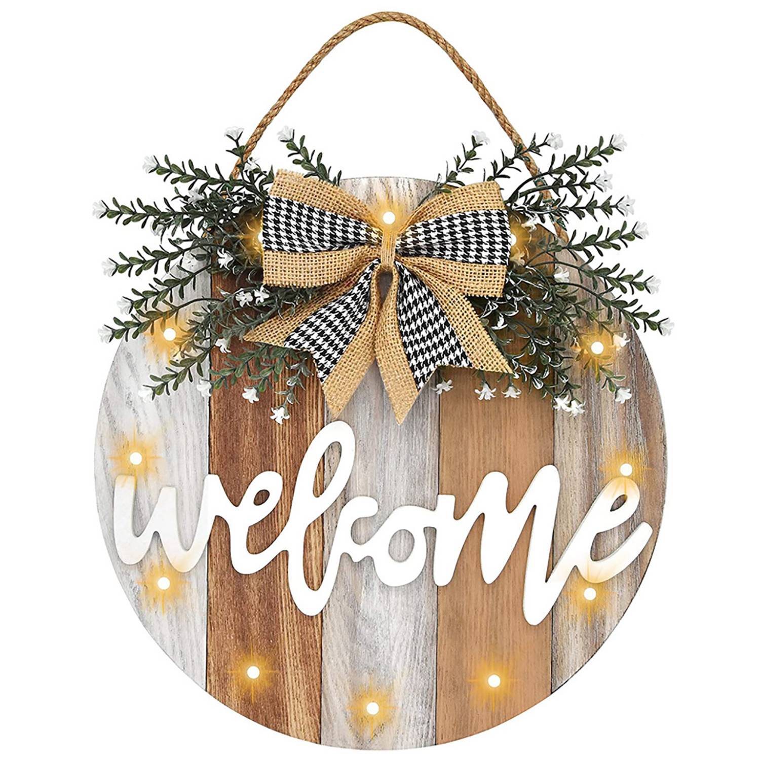 Wooden Welcome LED Door Sign - Image 3