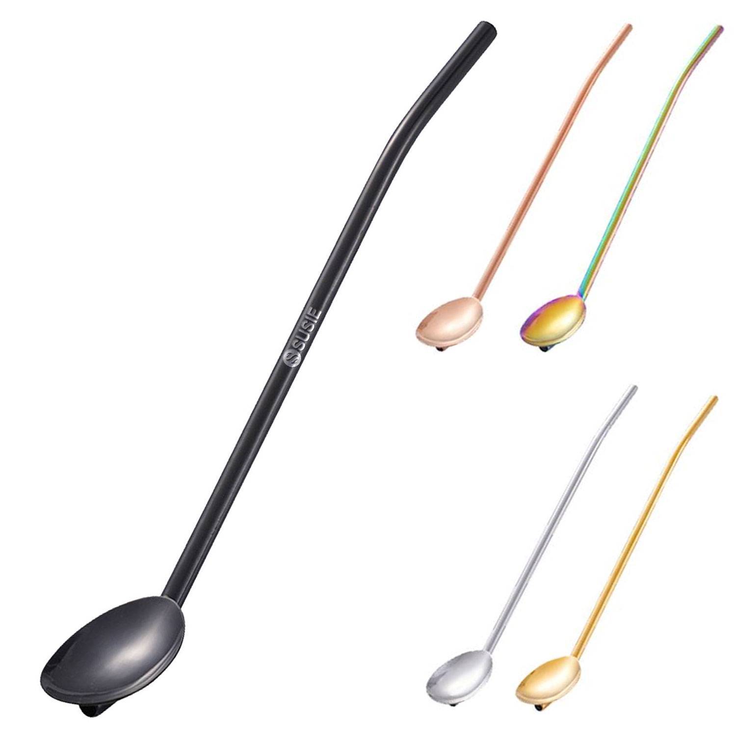 Stainless Steel Drinking Straw Spoon