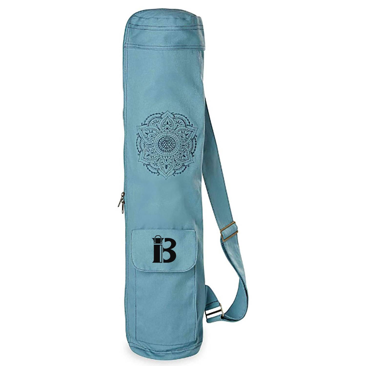 Zipper Canvas Yoga Mat Bag w/ Adjustable Strap