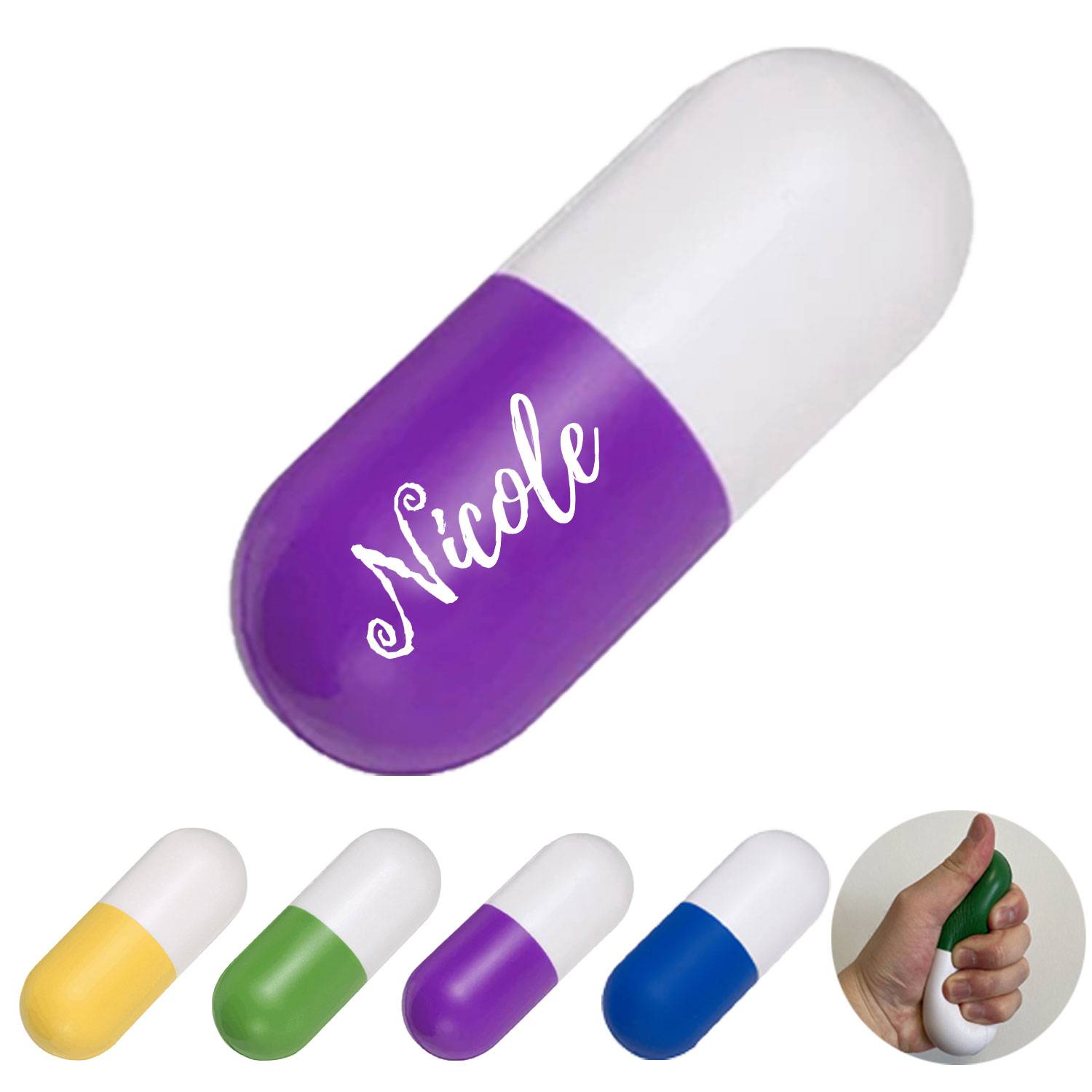 Imprinted Capsule Shape Stress Reliever