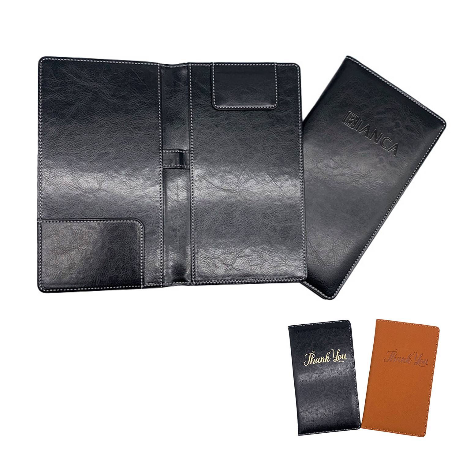 Leather PU server book Restaurant bar Check Presenters