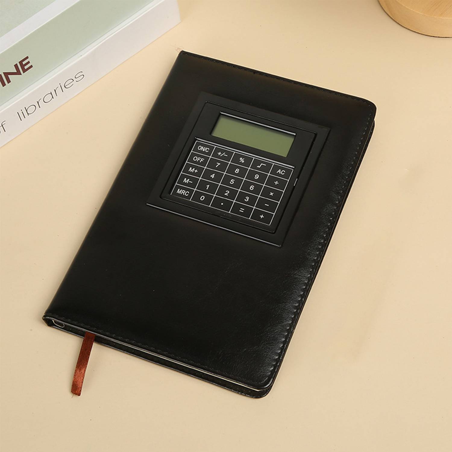 A5 200 Pages PU Leather Notebook w/ Calculator - Image 8