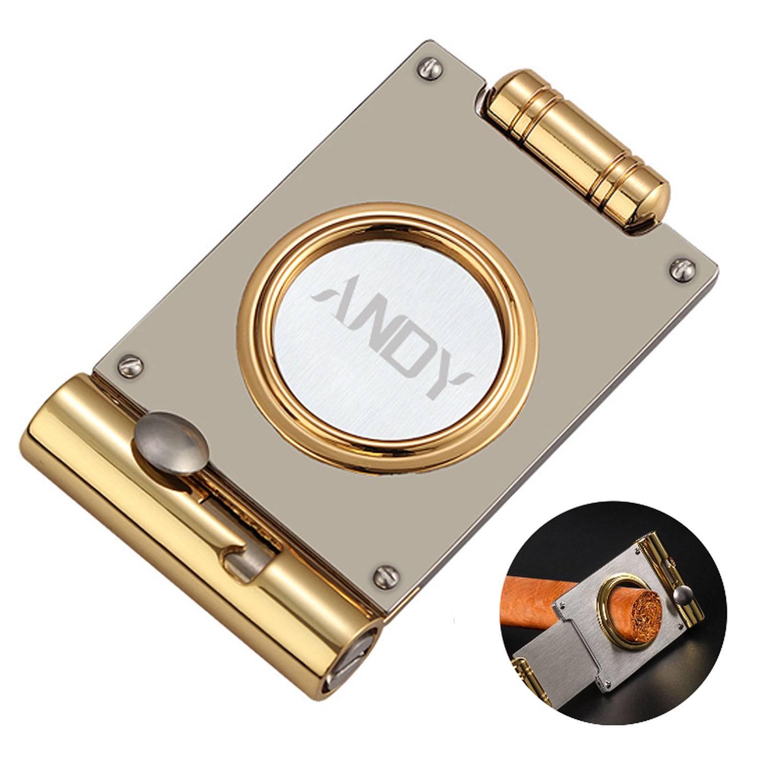 Multi-Function Stainless Steel Ideal Gifts Cigar Cutter