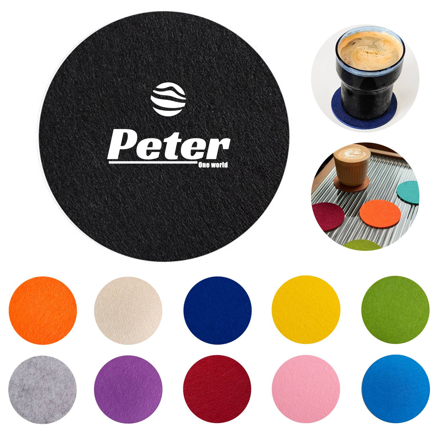 Heat Resistant Round Felt Cup Coaster
