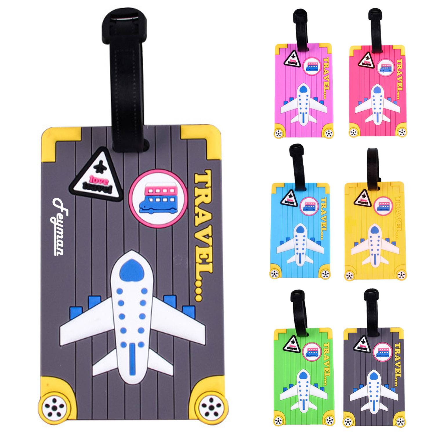 PVC Cartoon Soft Rubber Tag Protective Cover