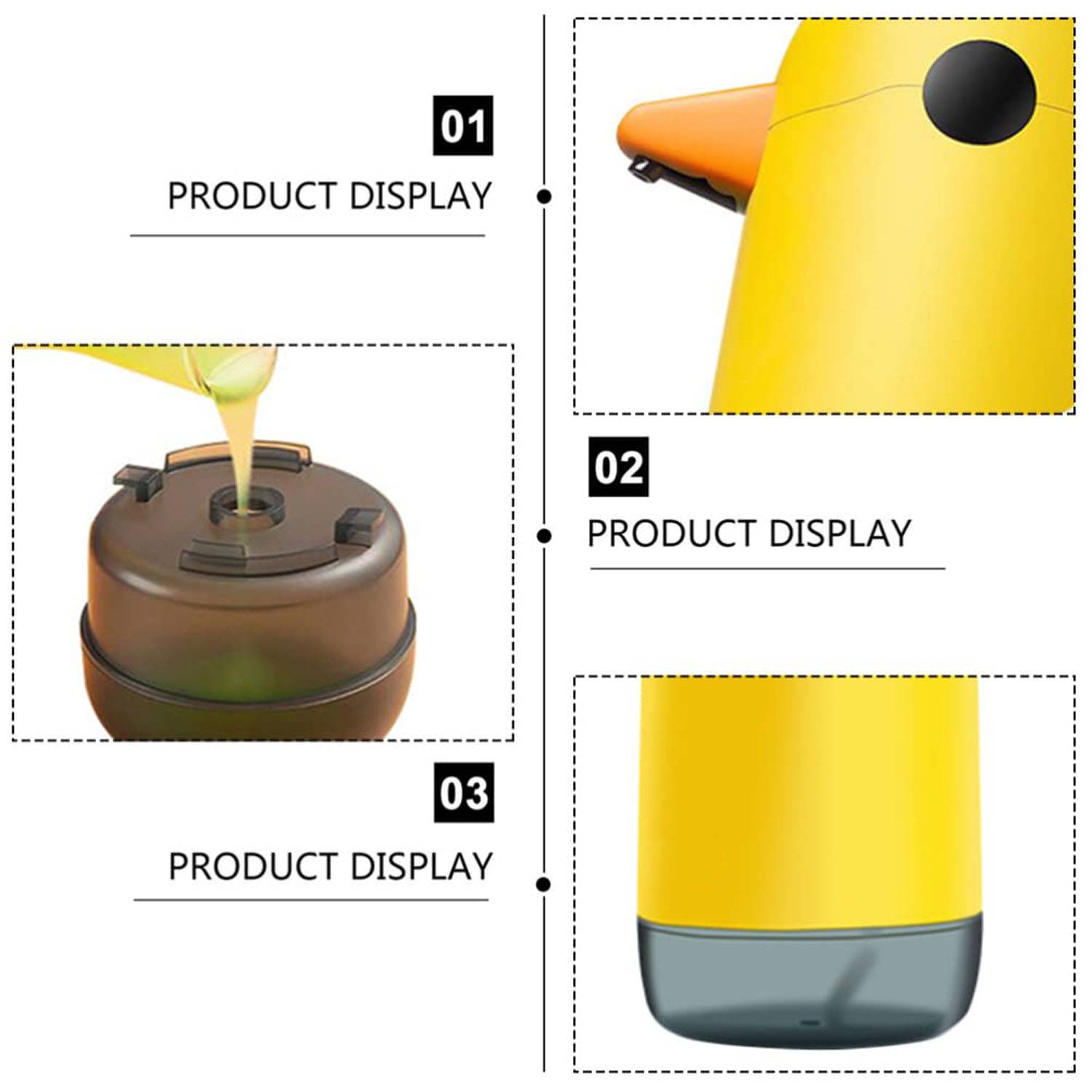Touchless Foaming Soap Dispenser – Cute Yellow Duck Design - Image 3