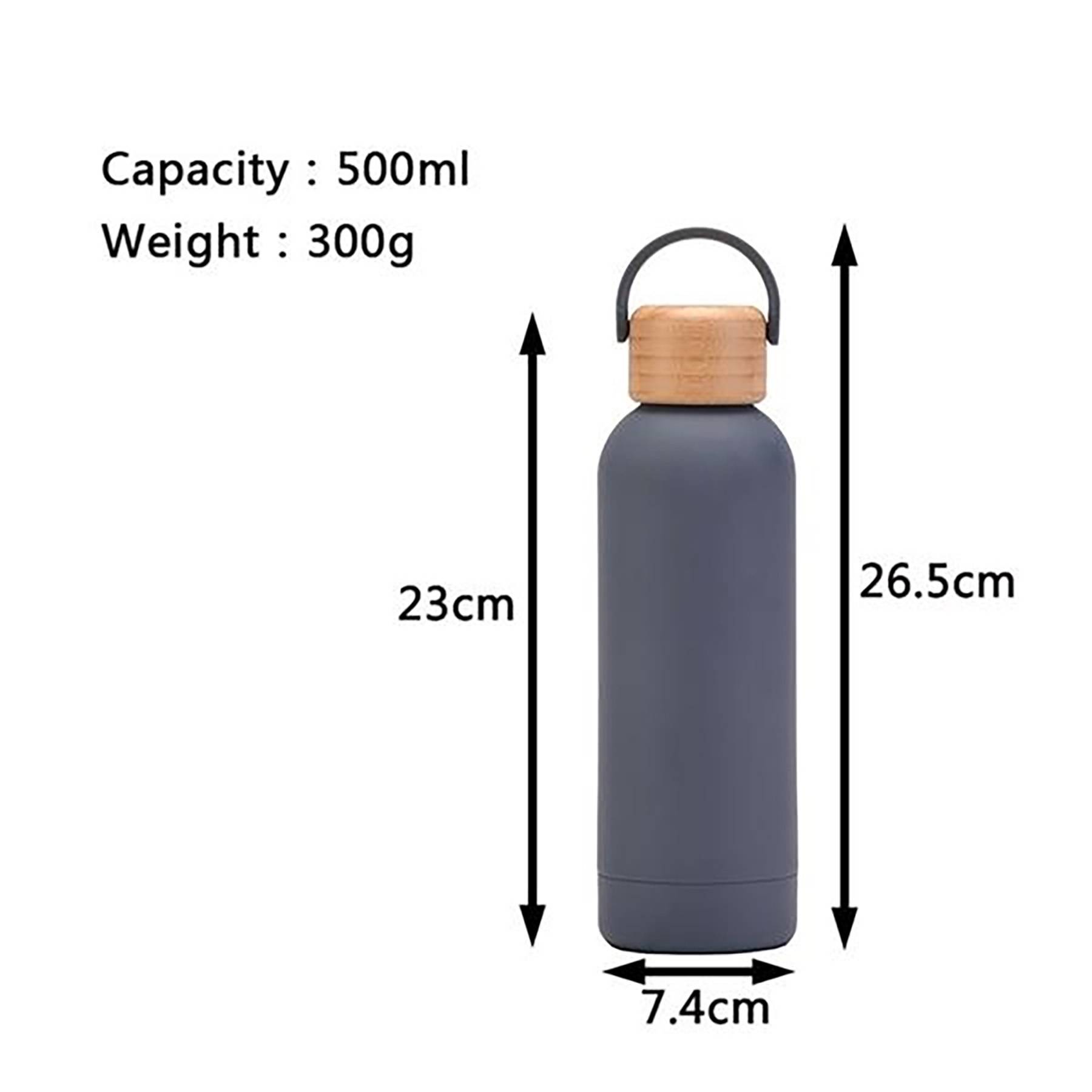 16 Oz Stainless Steel Water Bottle With Bamboo Lid - Image 9