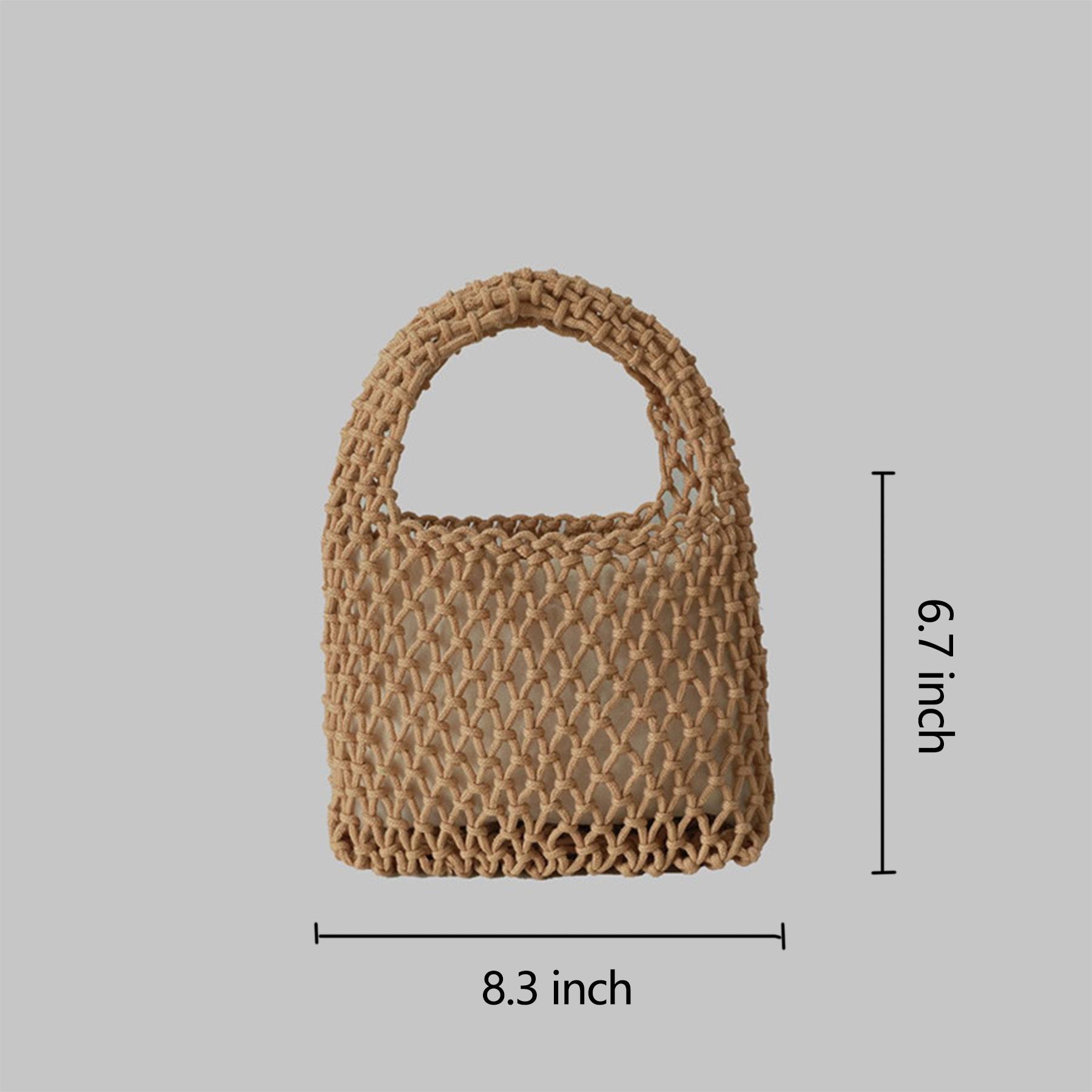 Women Cotton Beach Woven Mini Handbag - Image 9