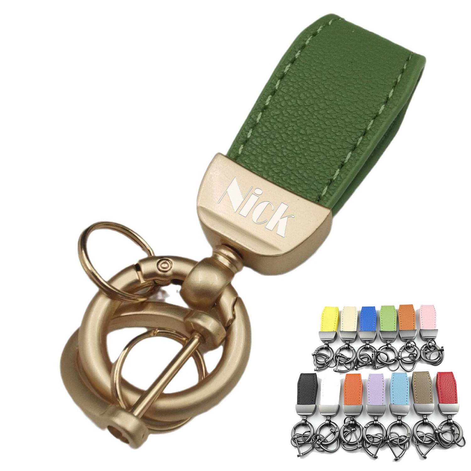 Leather Car Keychain