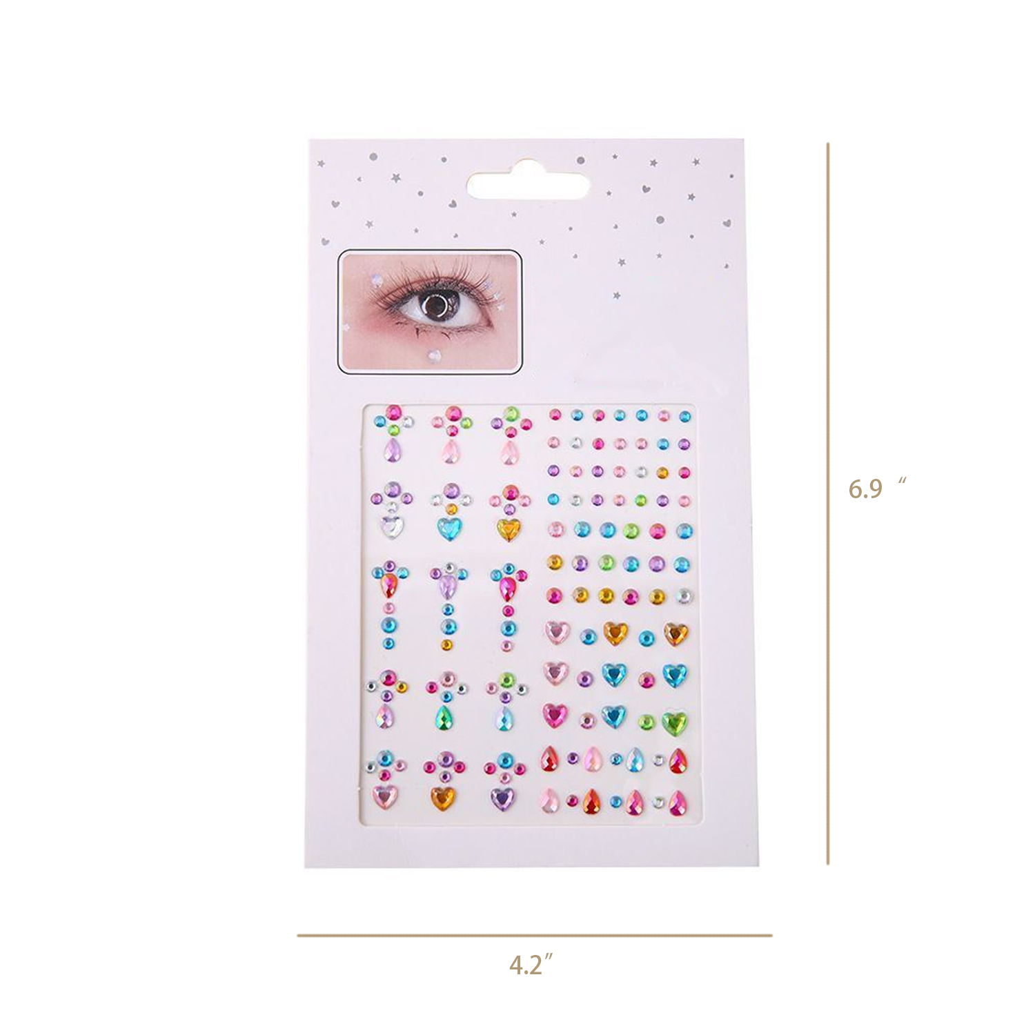 Holographic Self Adhesive Face Jewels Stickers - Image 4