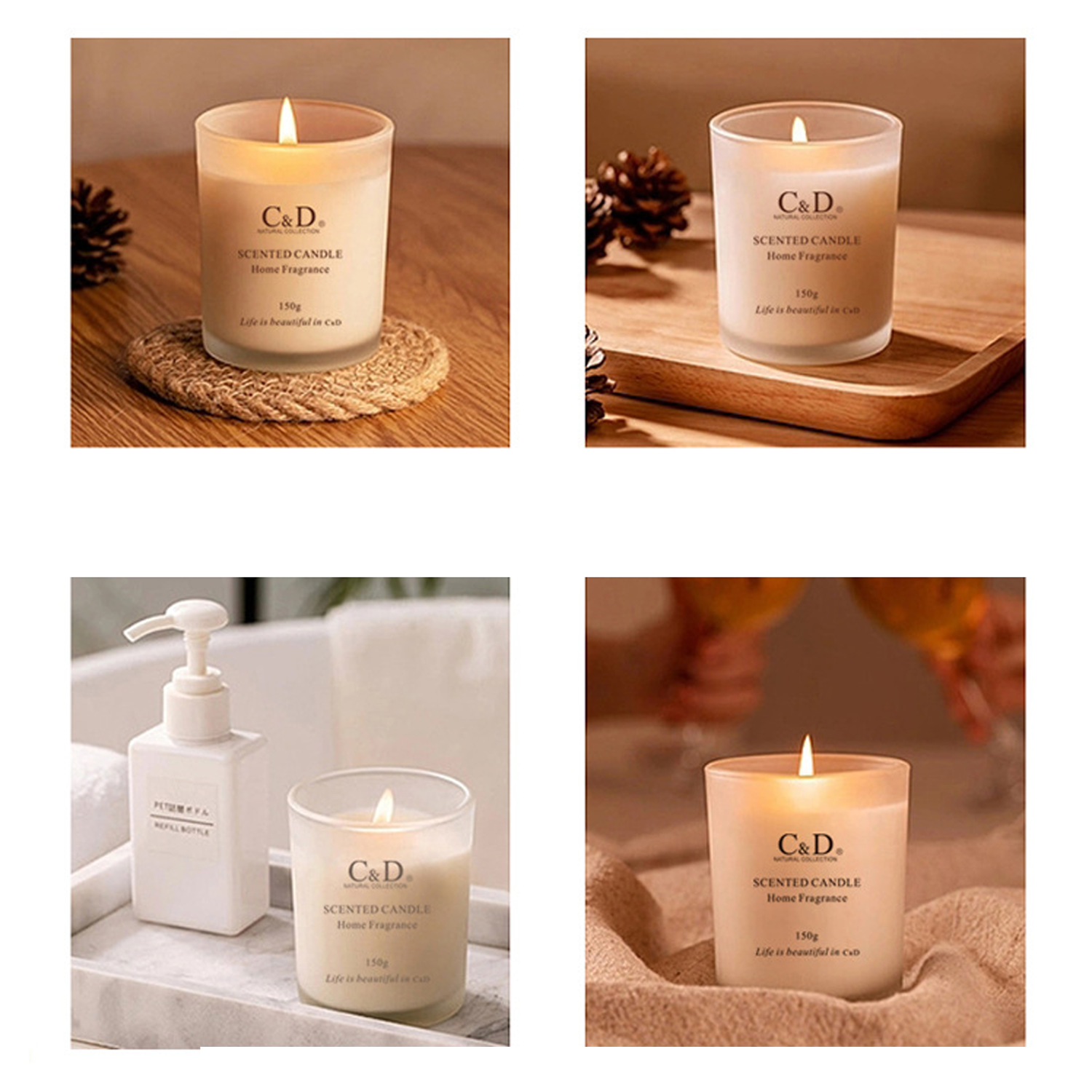 Scented Glass Candle - Image 3