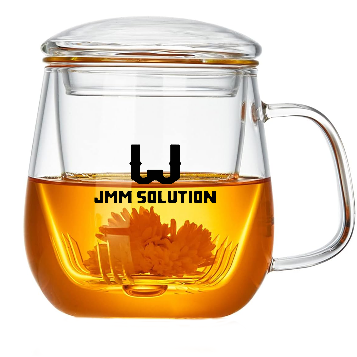 17oz BPA Free Glass Tea Cup w/ Infuser