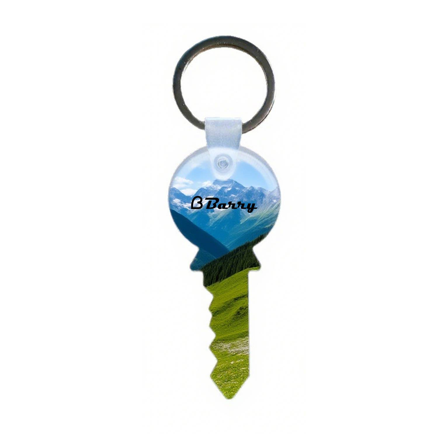 Custom Acrylic Key Shaped Keychain