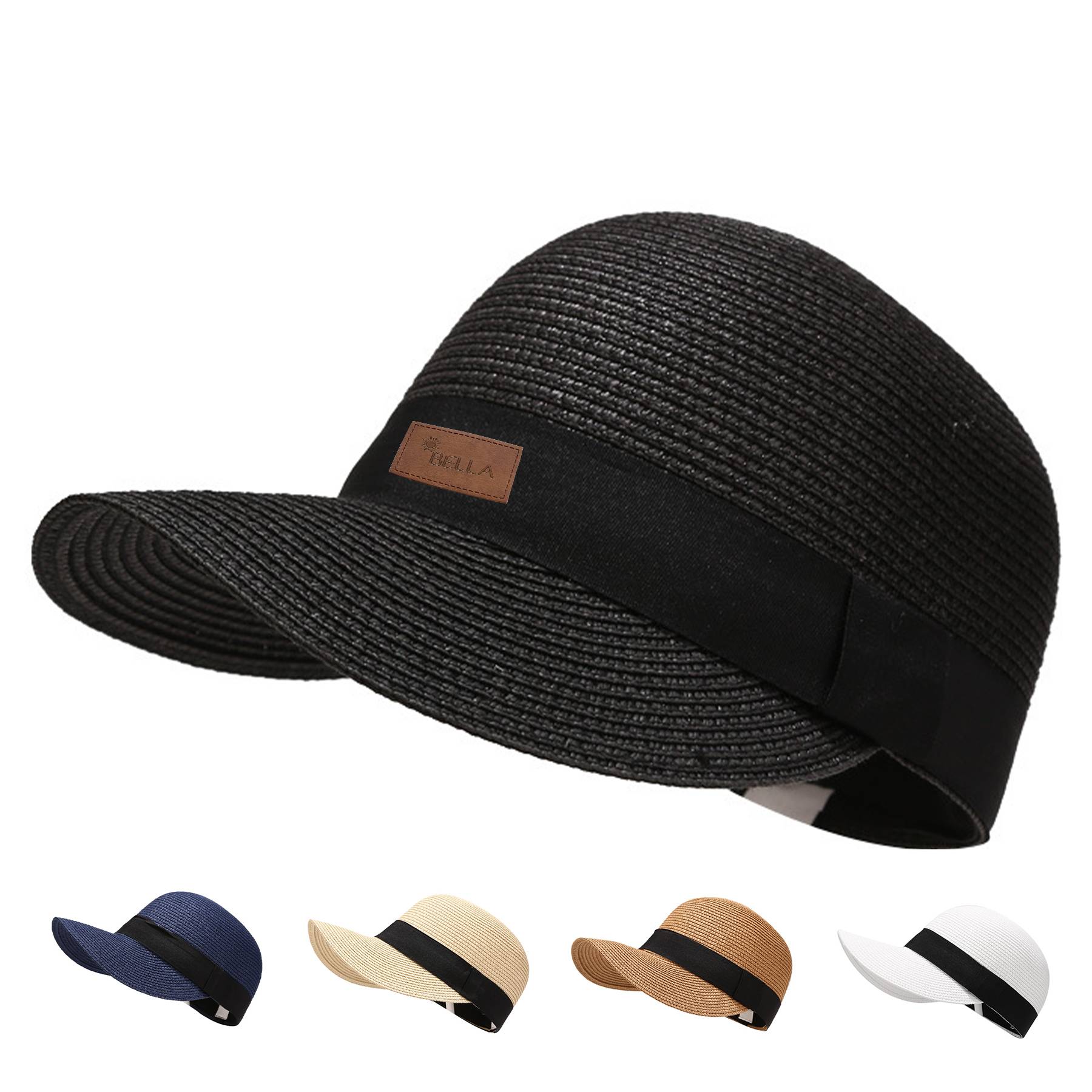 Jute Beach sunscreen straw cap