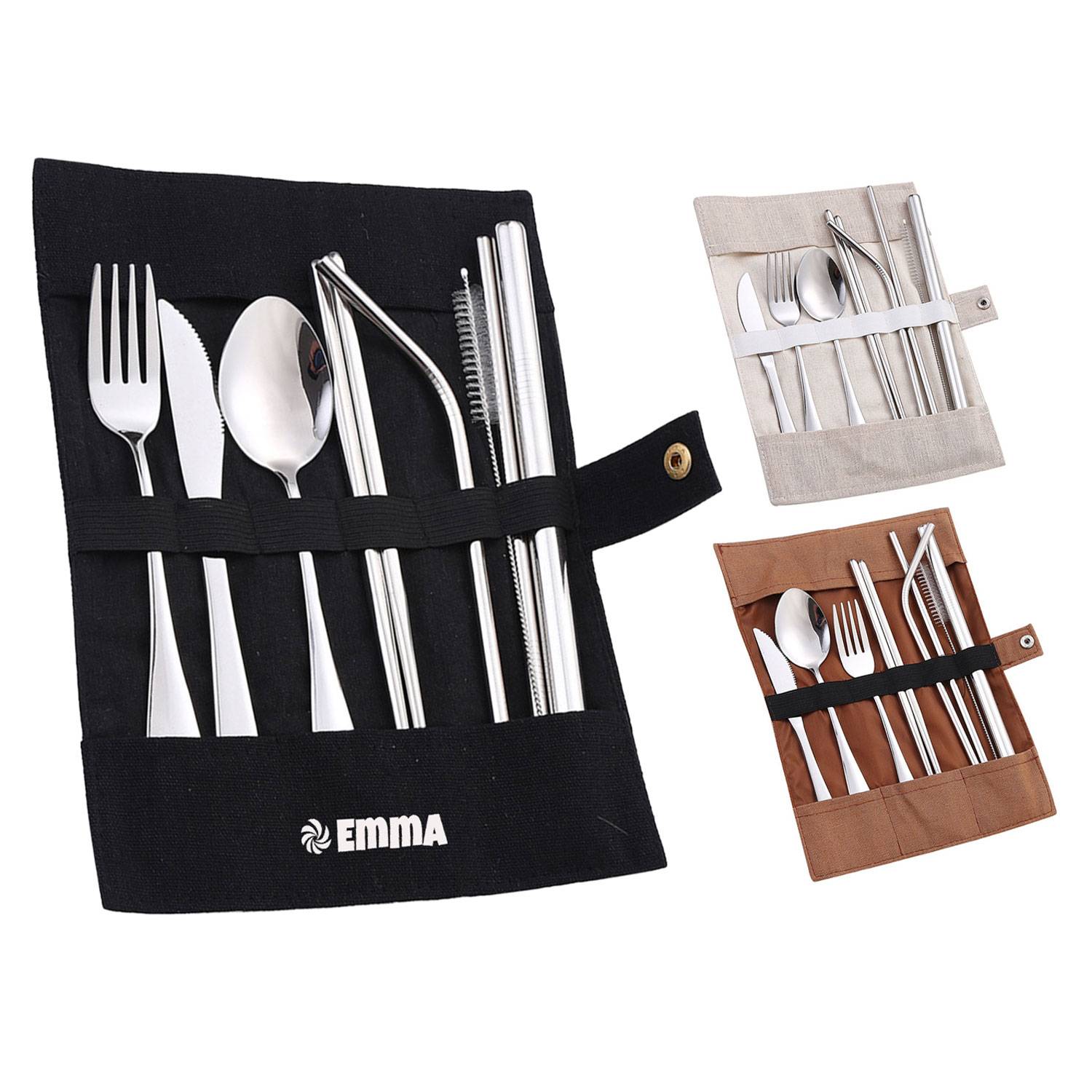 8-pack Travel Stainless Steel Cutlery Set