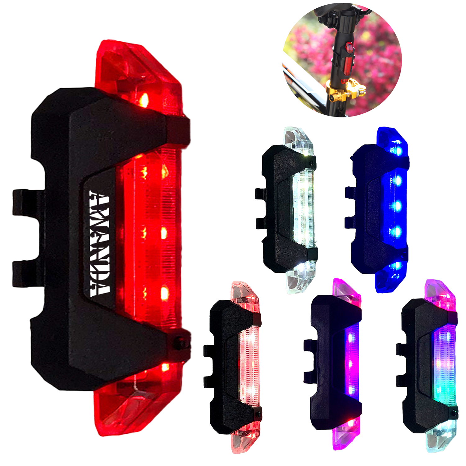USB Rechargeable Bicycle Warning Light