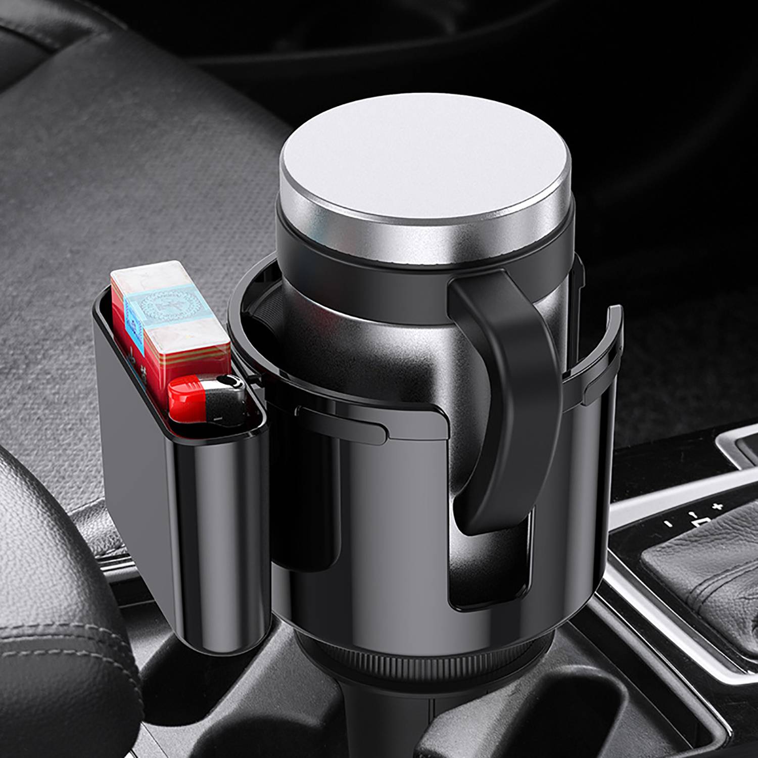 2 in 1 ABS Car Cup Holder Expander w/ Phone Mount - Image 4