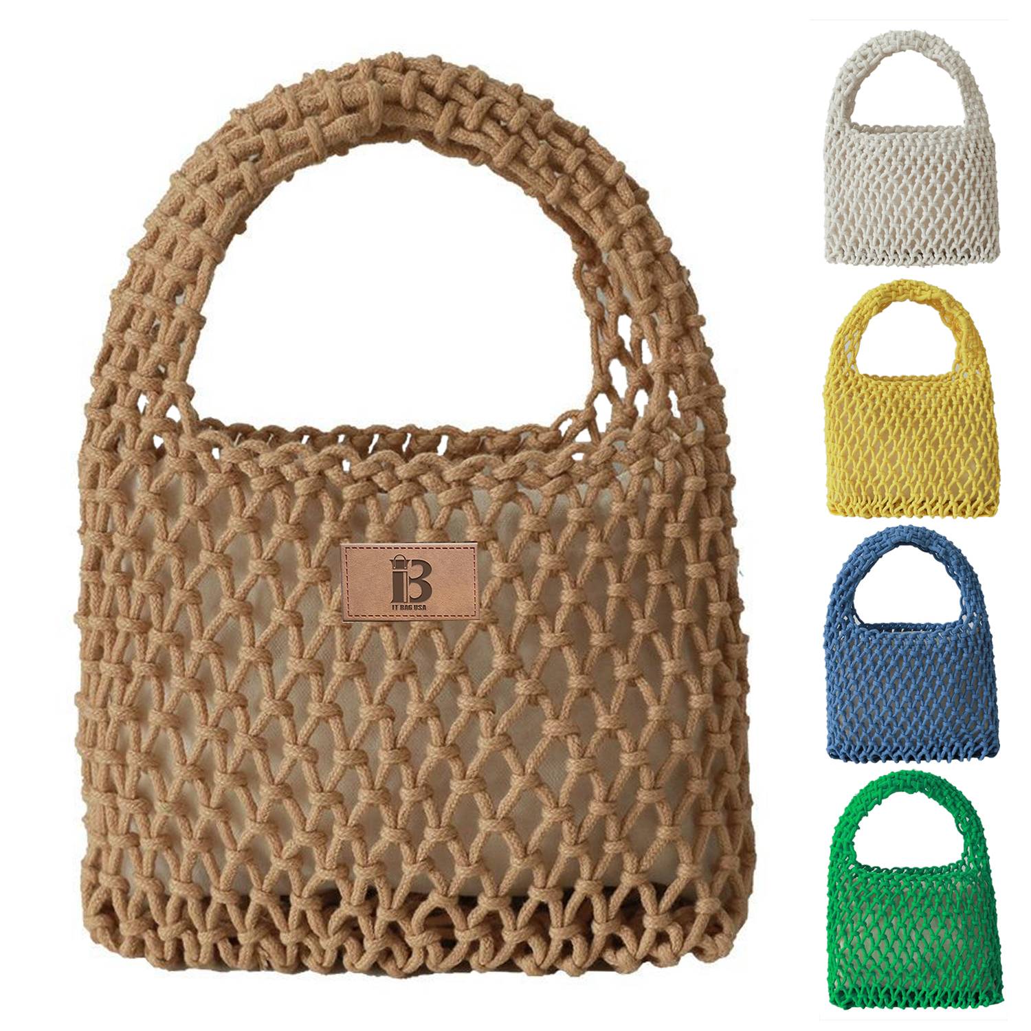 Women Cotton Beach Woven Mini Handbag
