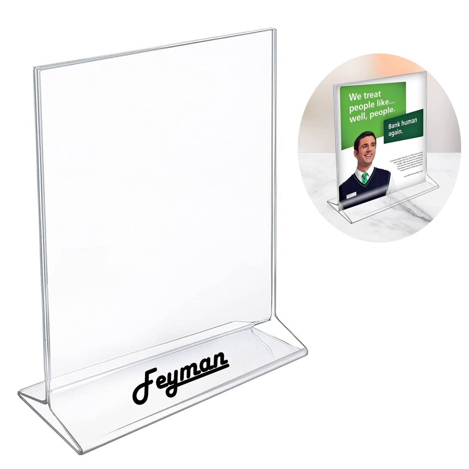 Acrylic Signage Transparent Table Display Stand