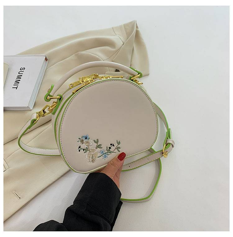 PU Embroidered Fashion Handbag Crossbody Bag - Image 4