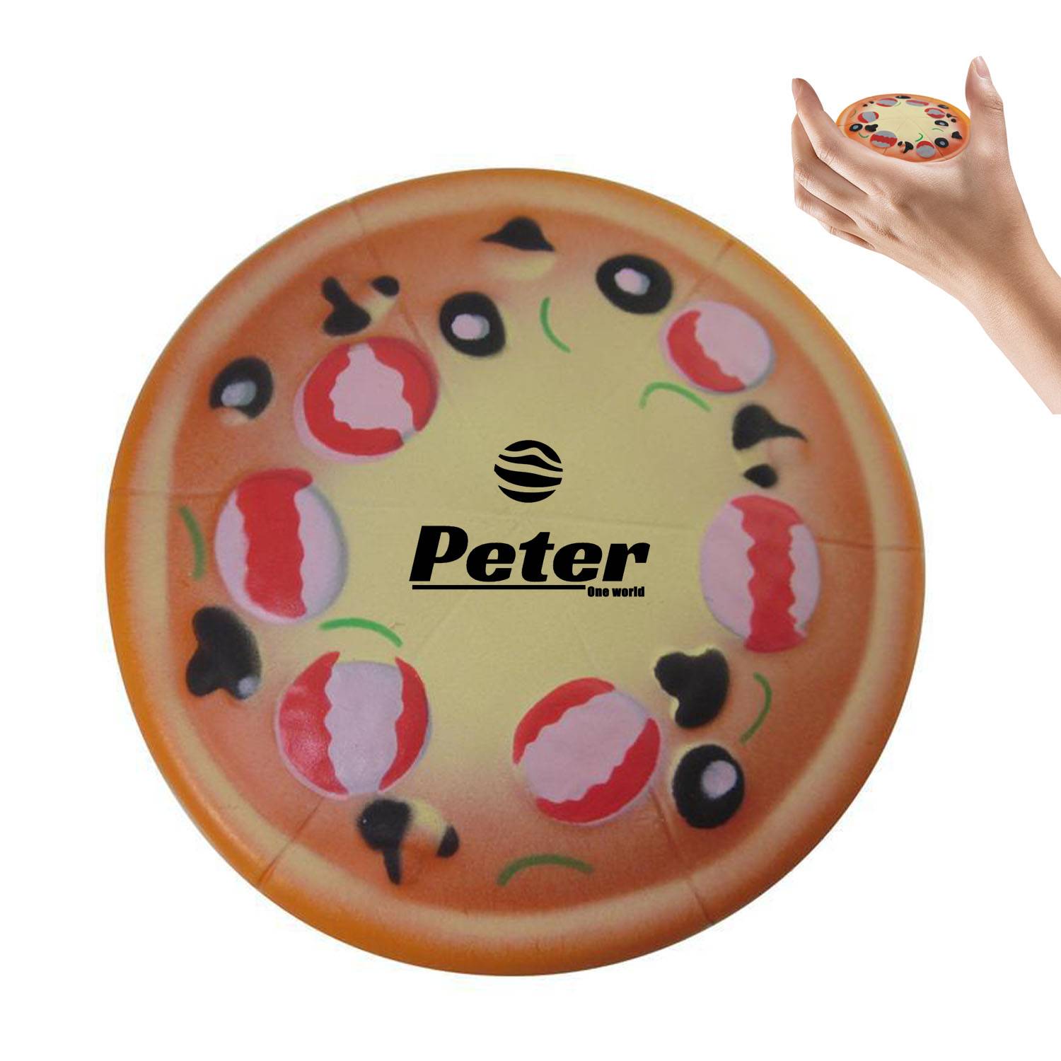 Pizza Shaped Soft PU Stress Reliever