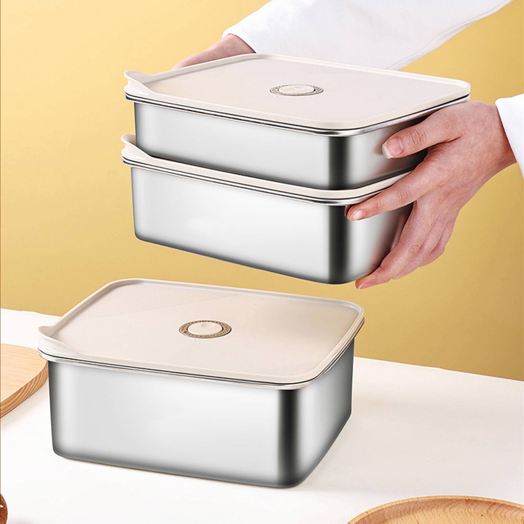 Large Stainless Steel Bento Box - Image 4