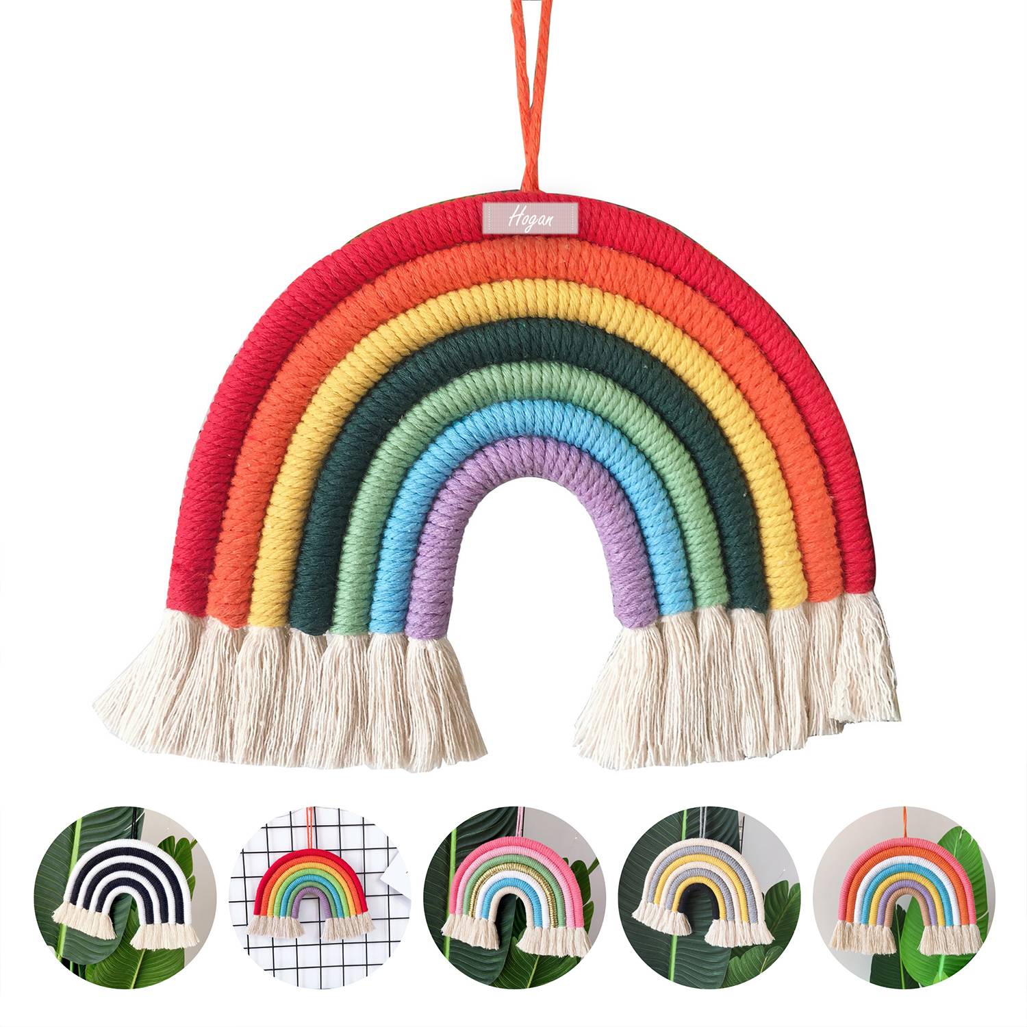 Woven Rainbow Hanging Wall Decoration