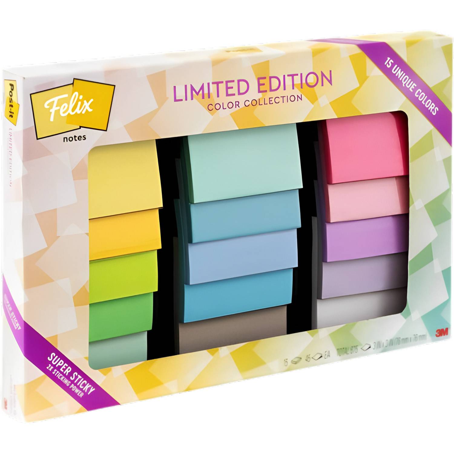 15 Pads Colorful Tearable Sticky Notes