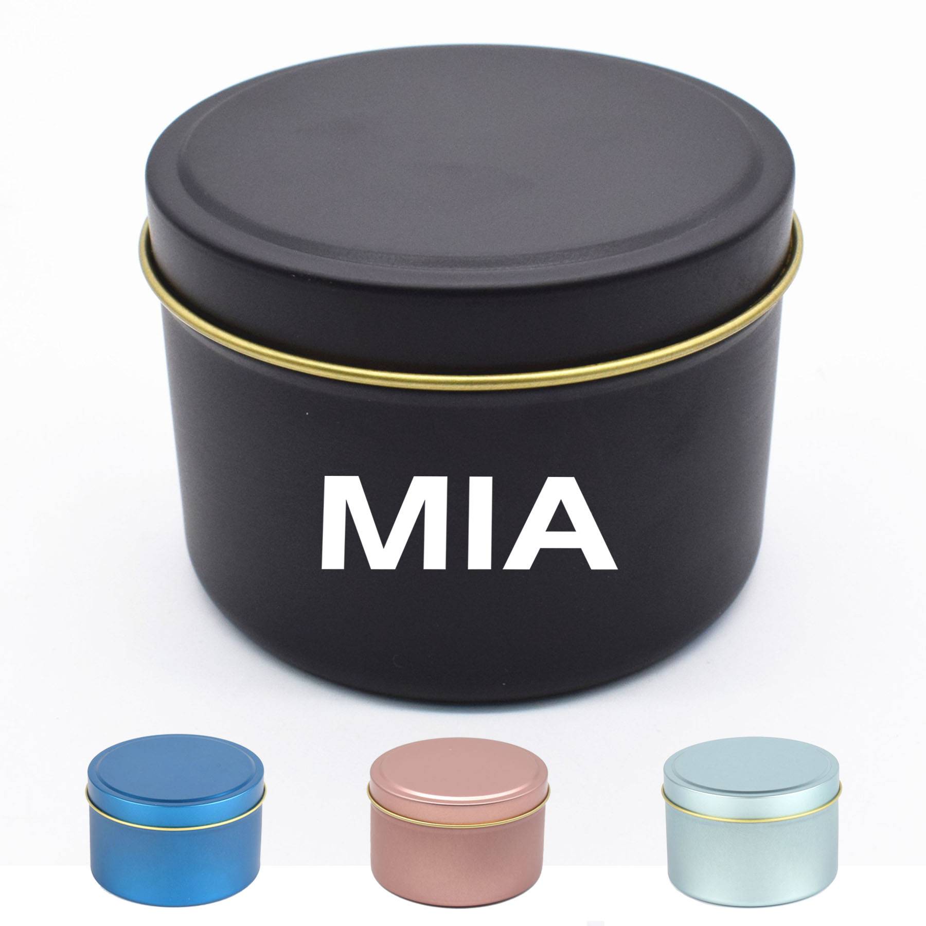 Empty 8 ounce tinplate cans