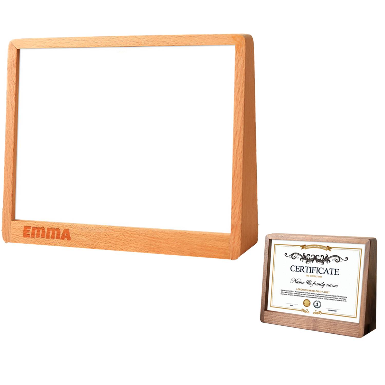 4x6inch Beech Wood Certificate Album Frame