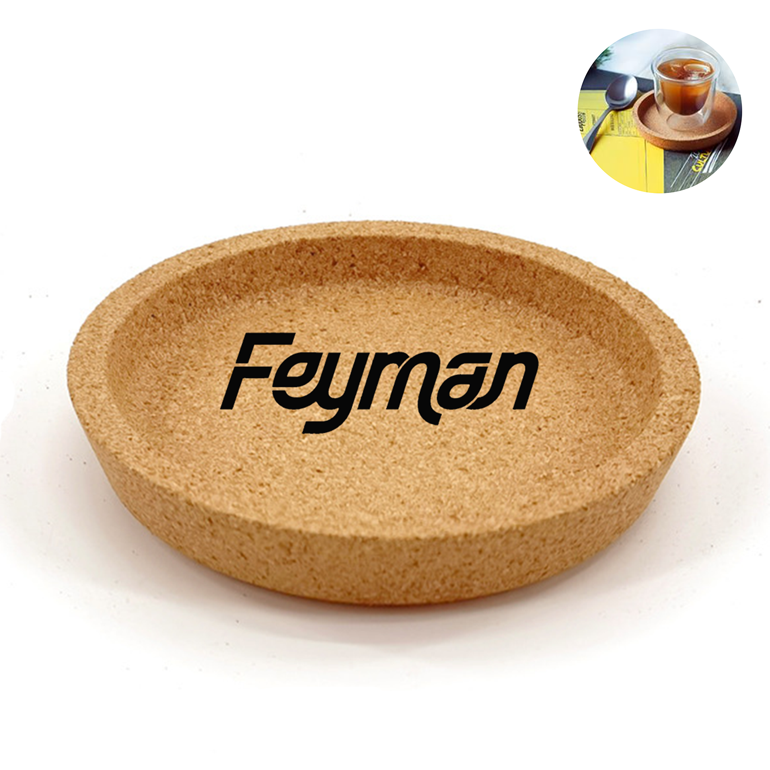 Heatproof Non Slip Round Cork Drink Coasters