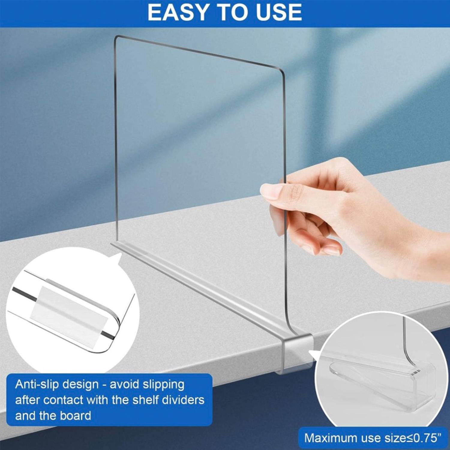 Partition Shelf Clear Acrylic - Image 5