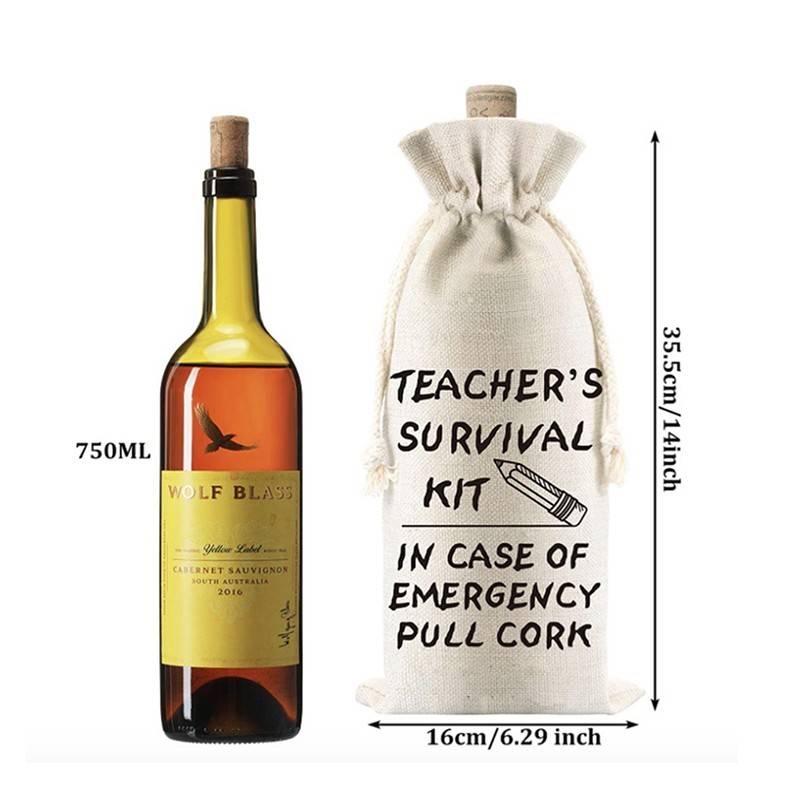 Draw String Wine Tote