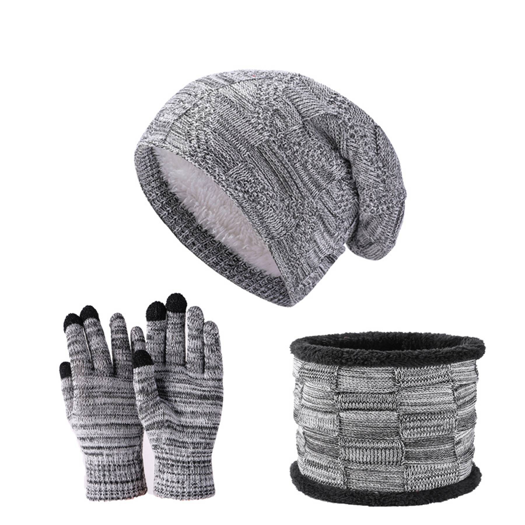 Winter Beanie Hat Scarf and Touch Screen Gloves Set - Image 9
