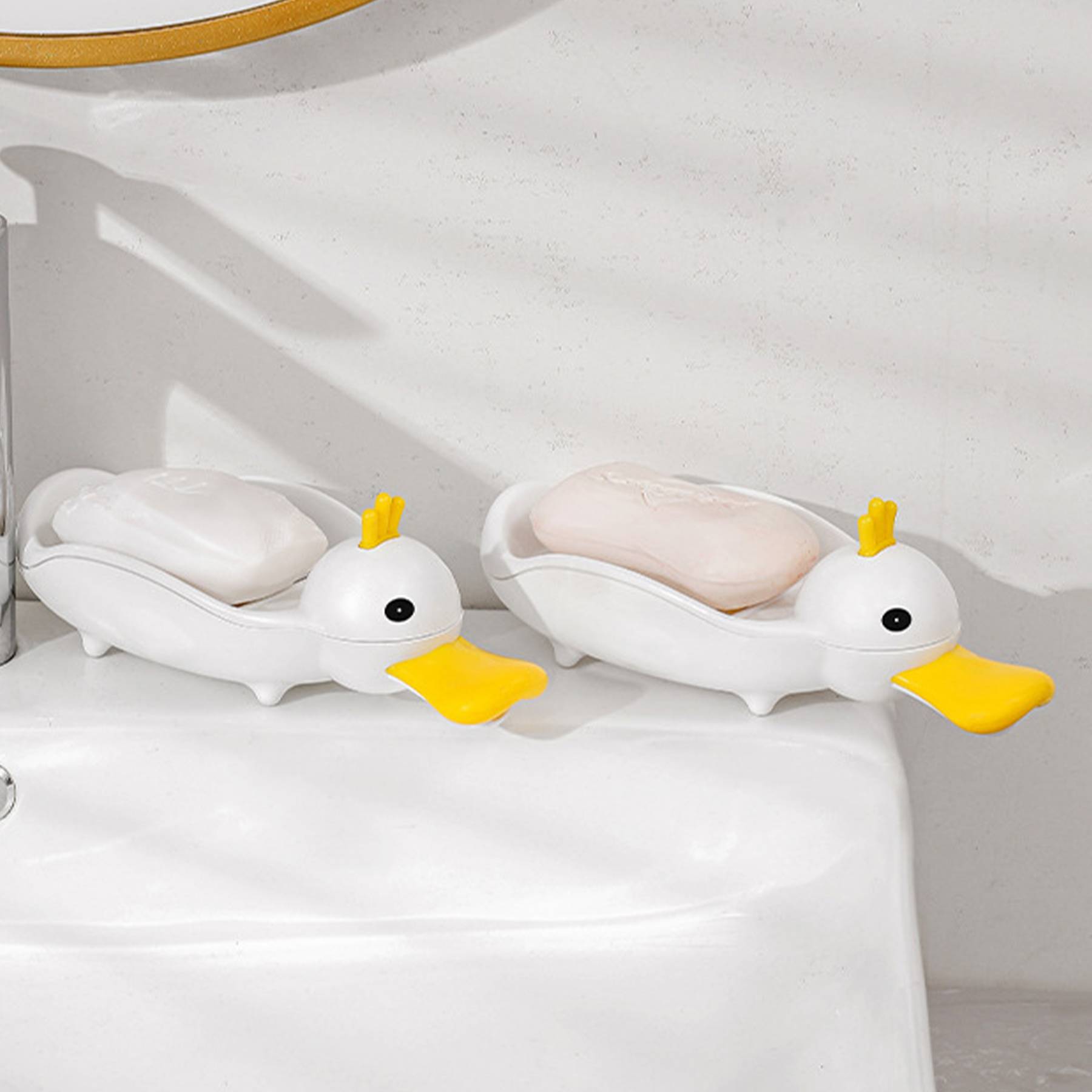 Polypropylene Cute duck soap dish in the bathroom - Image 3