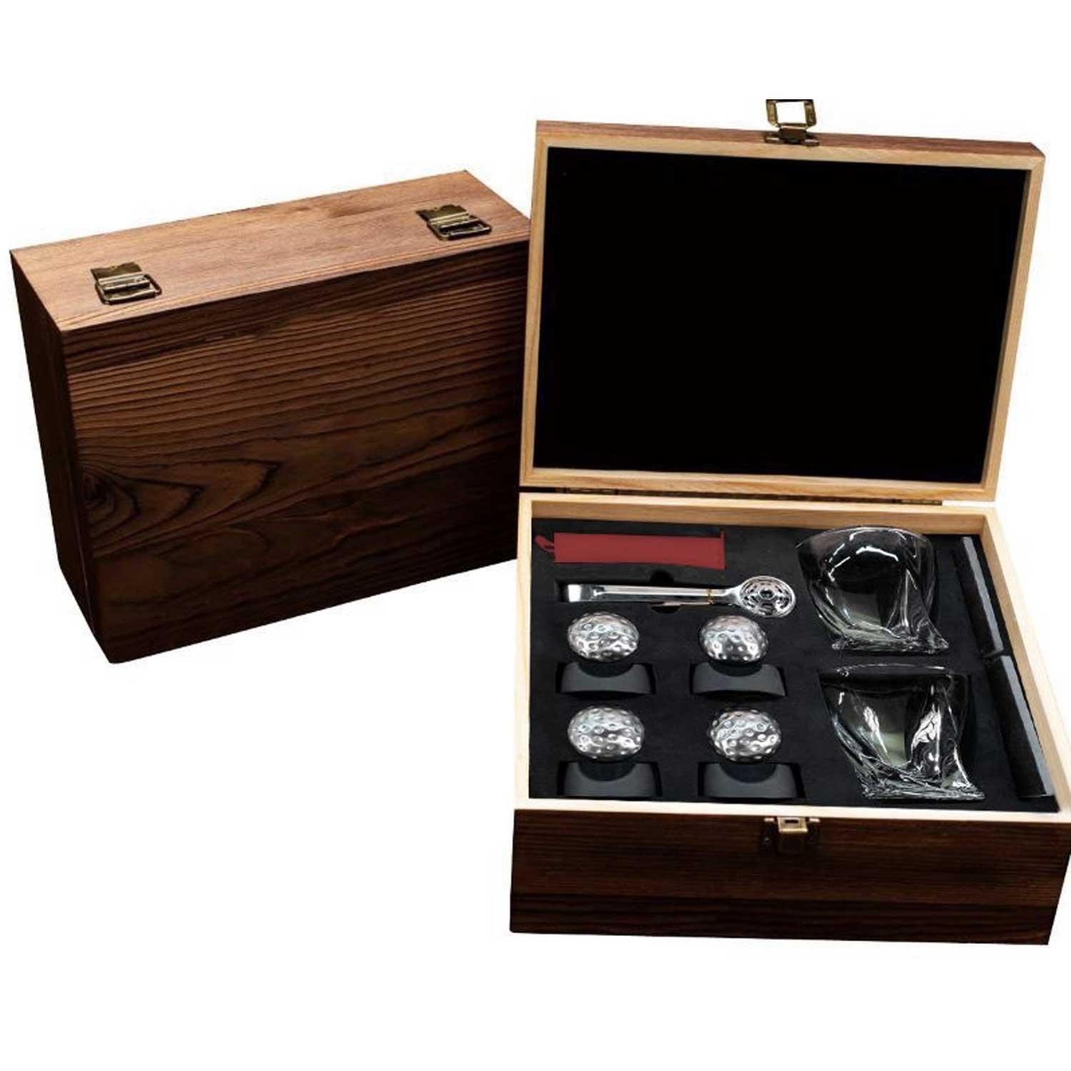 1.65in Steel Ice Balls - Golf Design Whiskey Chillers - Image 5