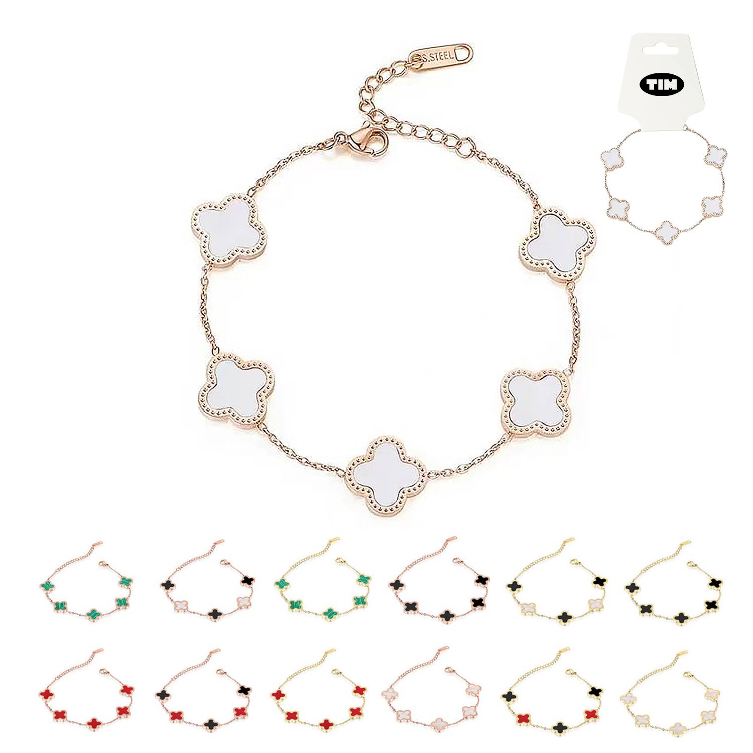 Gold Plated Clover Lucky Bracelet For Women